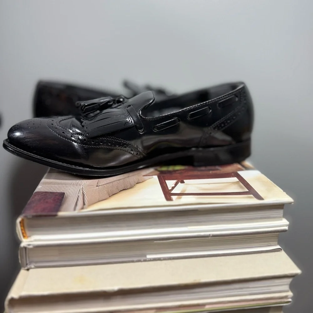 Nunn Bush Classic Men’s Black Loafers Sleek Slip-Ons